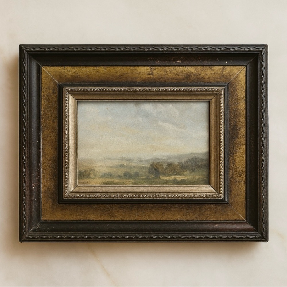 Framed Valley Landscape Art Print